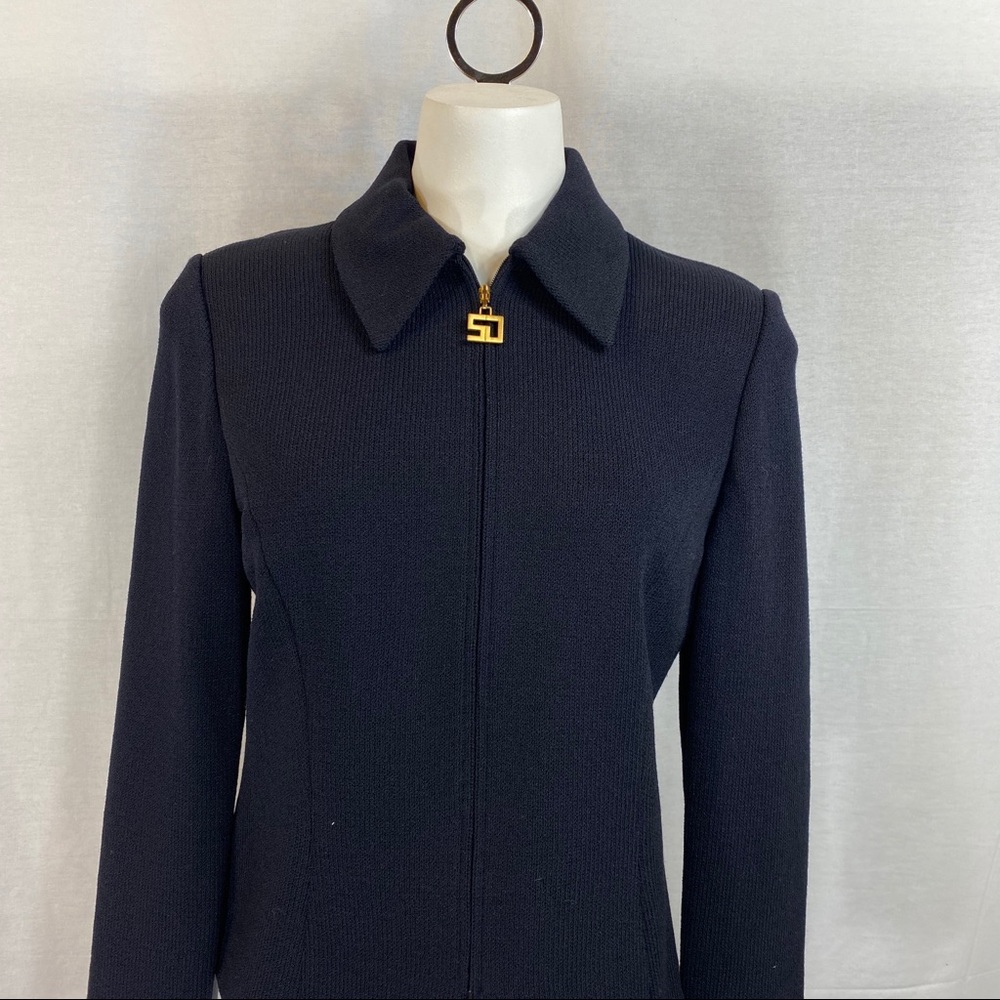 St. John knit zip up cardigan